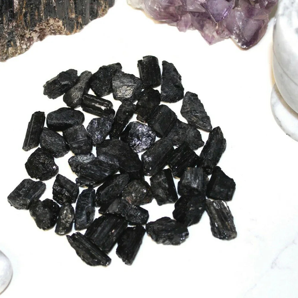 Black Tourmaline Rough Natural Stones 50-100g