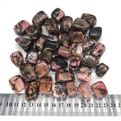 Natural Pink/Black Rhodonite Healing Crystal Energy Stone Bulk Gemstone