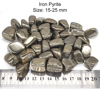 Natural Iron Pyrite Tumbled Stone Healing Crystal