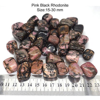 Natural Pink/Black Rhodonite Healing Crystal Energy Stone Bulk Gemstone