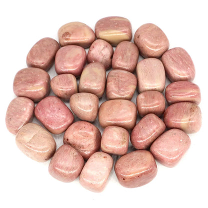 Natural Pink Rhodonite Tumbled Healing Crystal Gemstones