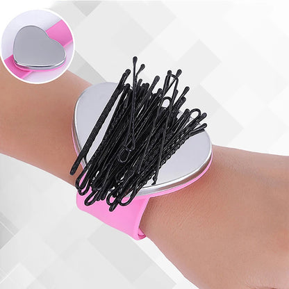 Hair Gel Pad and Styling tool/ Magnetic sewing pin cushion Silicone Bracelet