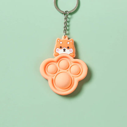 Mini Push Bubble Fidget Toy Key Chain