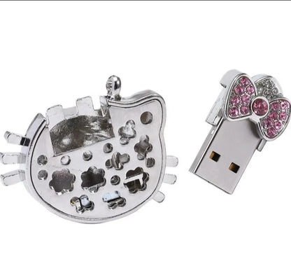 Bedazzled "Kitty" USB drive (64GB 32GB 16GB 8GB)