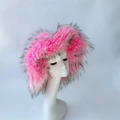 Harajuku Girl "Shag" Faux Fur Bucket Hat